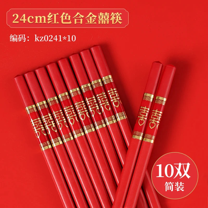 Chinese Wedding Tableware Set Joyful Red Ceramic Bowls Spoons Teacups Chopsticks Tray Wedding Supplies Gifts